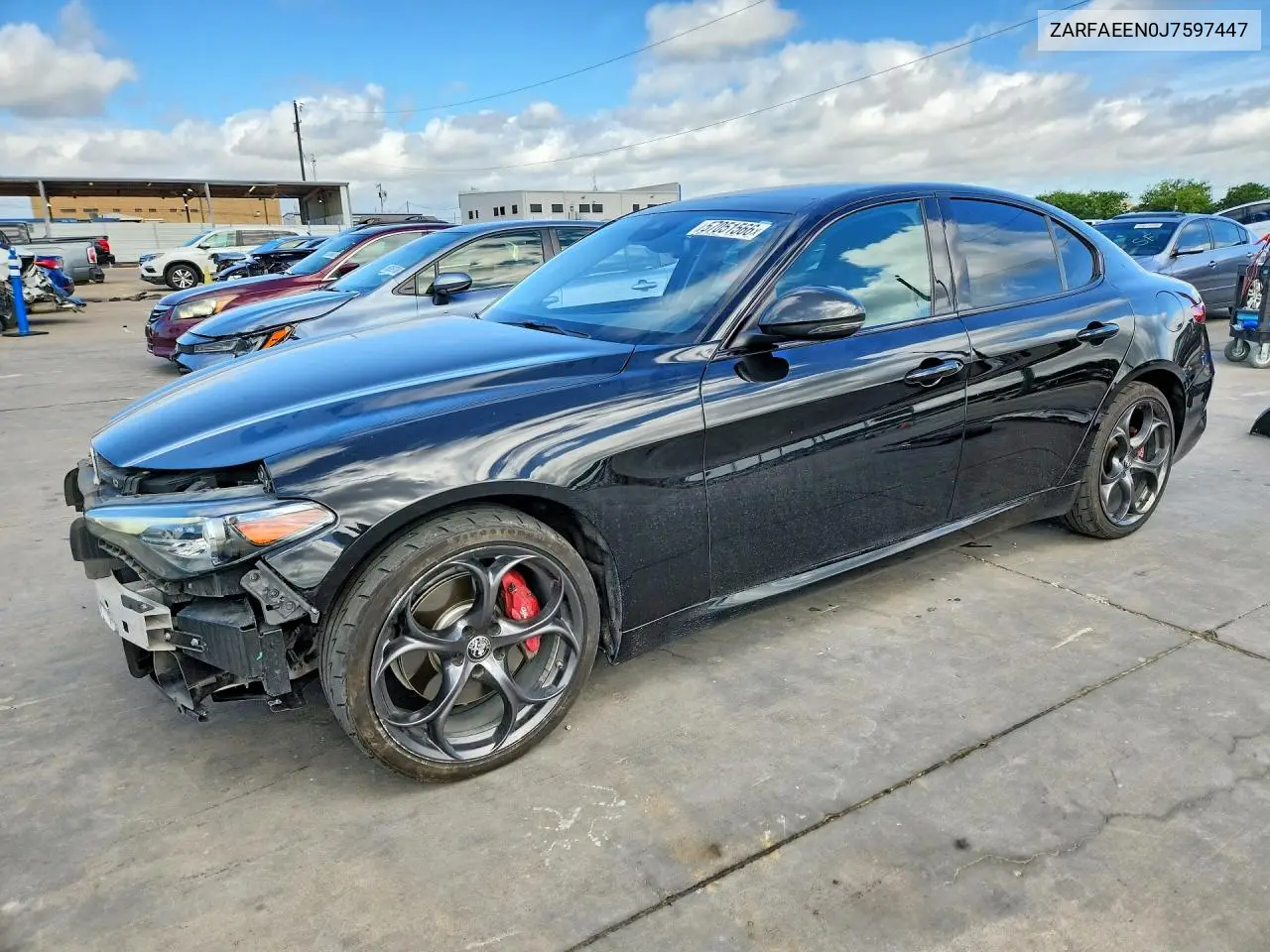 2018 Alfa Romeo Giulia Ti Q4 VIN: ZARFAEEN0J7597447 Lot: 57051566