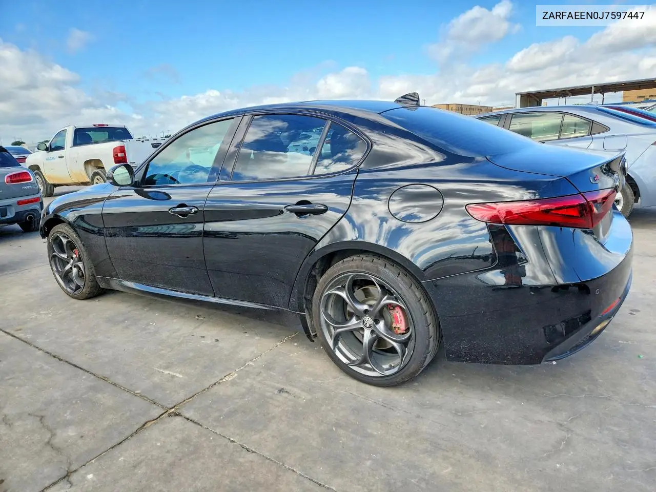 2018 Alfa Romeo Giulia Ti Q4 VIN: ZARFAEEN0J7597447 Lot: 57051566