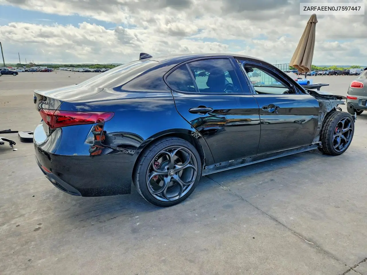 2018 Alfa Romeo Giulia Ti Q4 VIN: ZARFAEEN0J7597447 Lot: 57051566