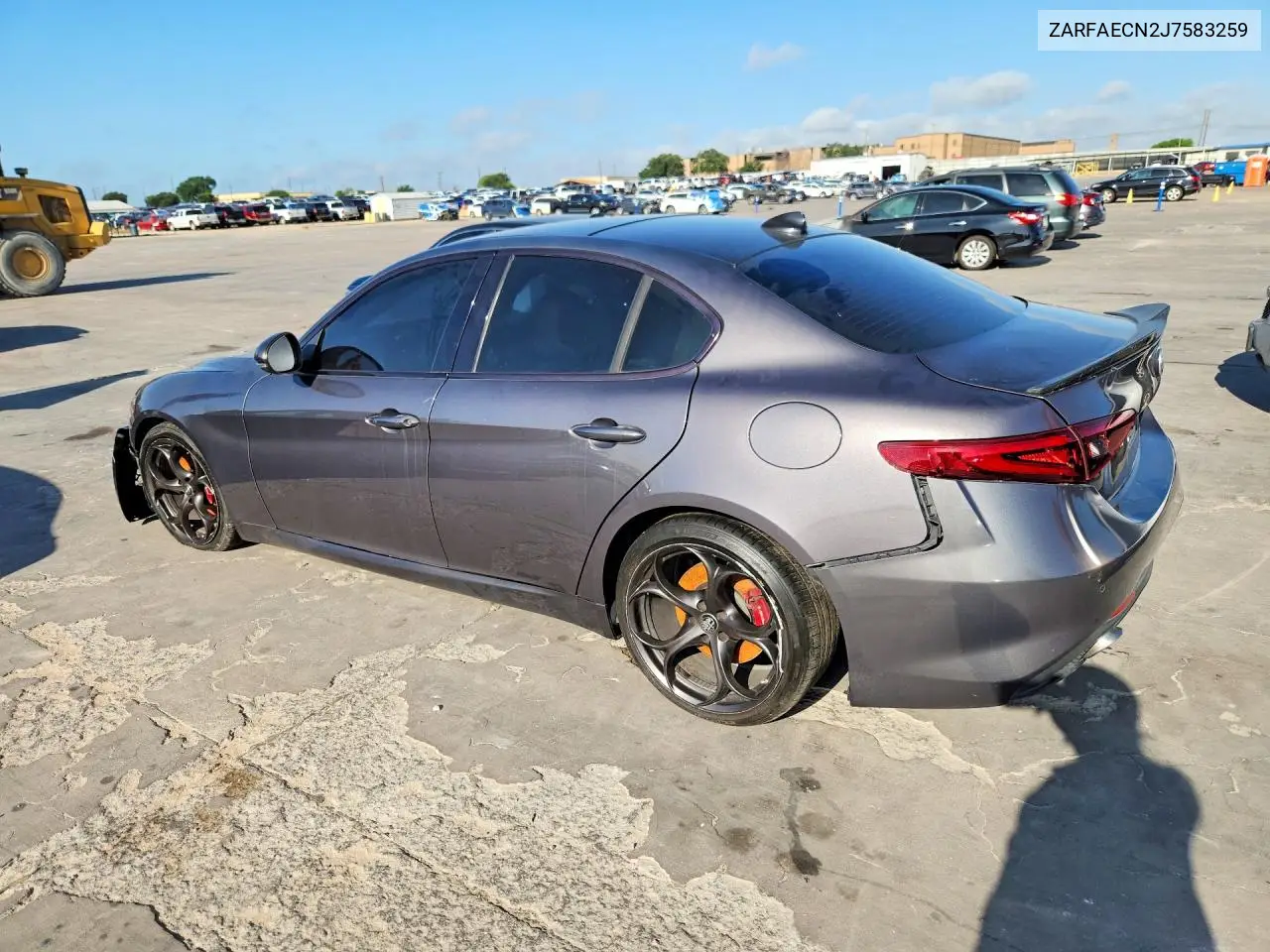 2018 Alfa Romeo Giulia Ti VIN: ZARFAECN2J7583259 Lot: 59086896