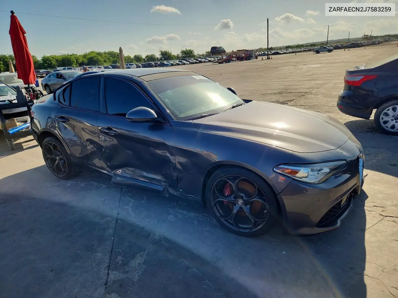 2018 Alfa Romeo Giulia Ti VIN: ZARFAECN2J7583259 Lot: 59086896