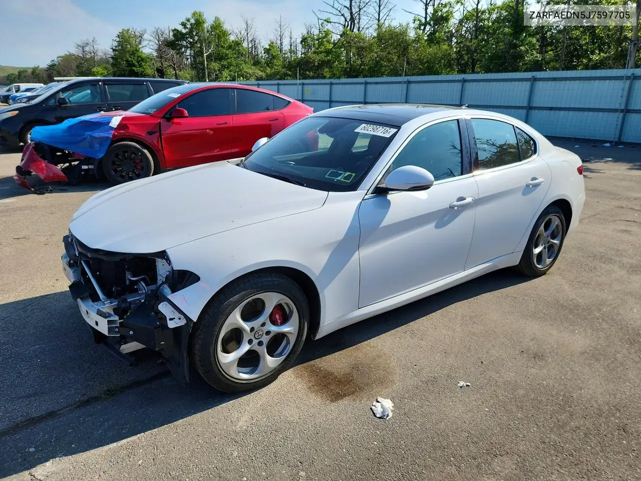 2018 Alfa Romeo Giulia Q4 VIN: ZARFAEDN5J7597705 Lot: 60298716