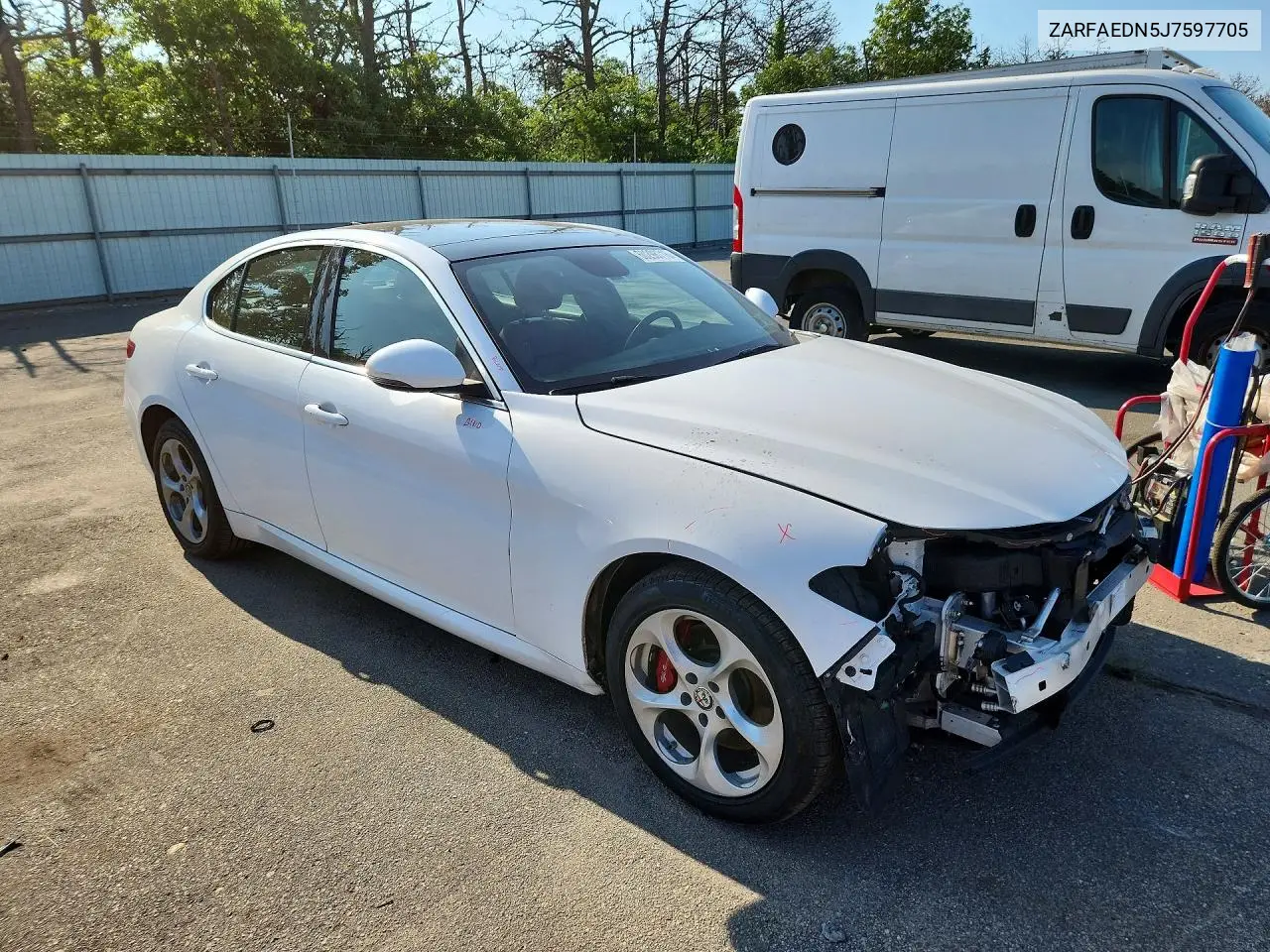 2018 Alfa Romeo Giulia Q4 VIN: ZARFAEDN5J7597705 Lot: 60298716