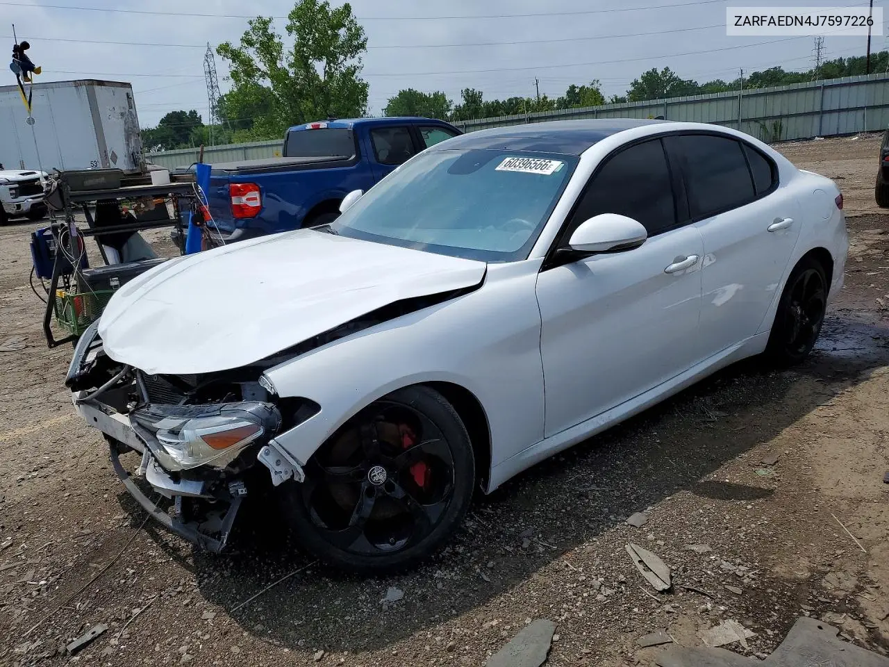 2018 Alfa Romeo Giulia Q4 VIN: ZARFAEDN4J7597226 Lot: 60396566