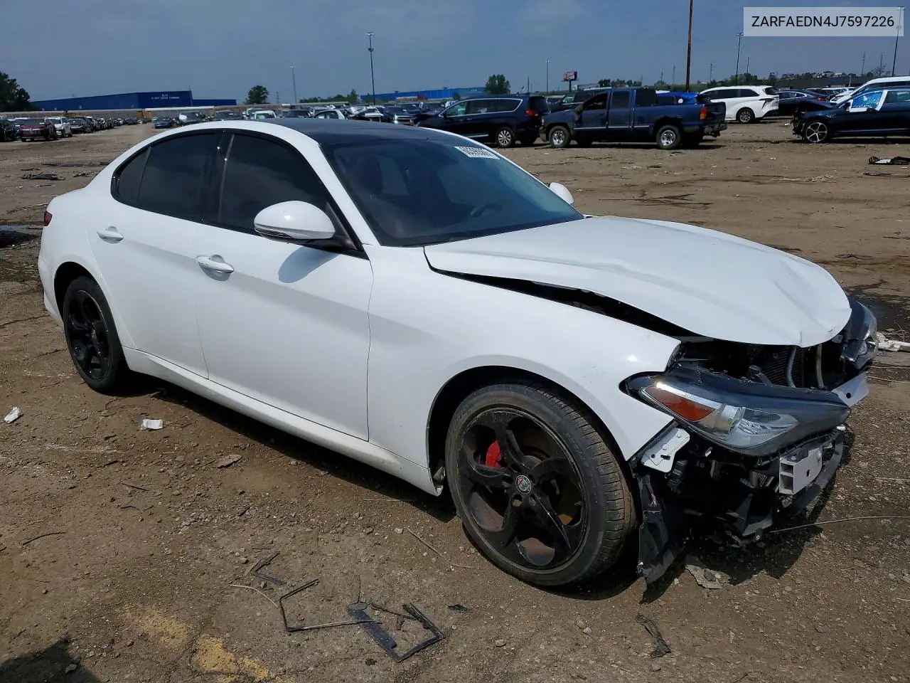 2018 Alfa Romeo Giulia Q4 VIN: ZARFAEDN4J7597226 Lot: 60396566