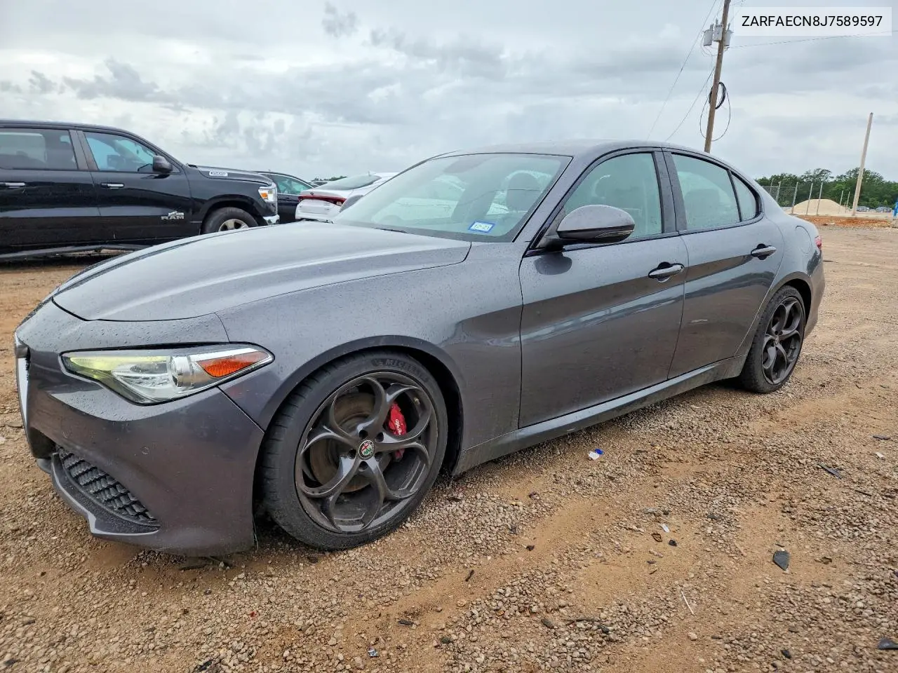 2018 Alfa Romeo Giulia Ti VIN: ZARFAECN8J7589597 Lot: 60601626