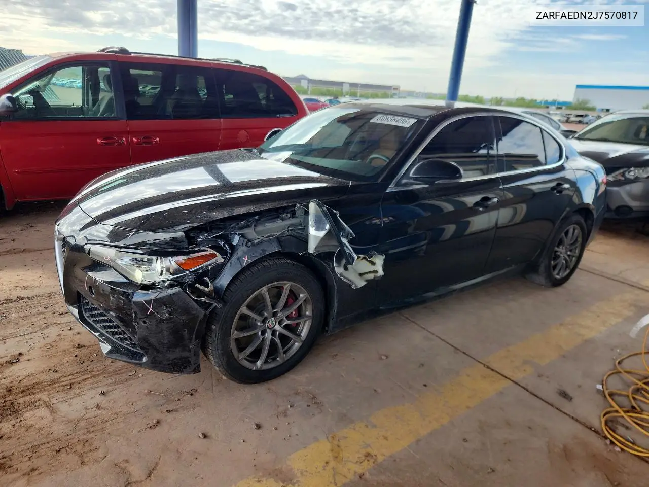 2018 Alfa Romeo Giulia Q4 VIN: ZARFAEDN2J7570817 Lot: 60656406