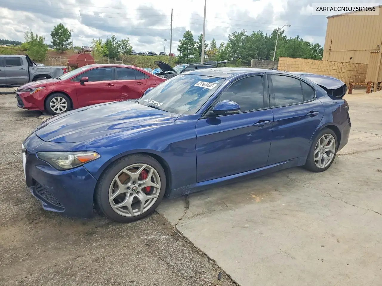 2018 Alfa Romeo Giulia Ti VIN: ZARFAECN0J7581056 Lot: 61104636