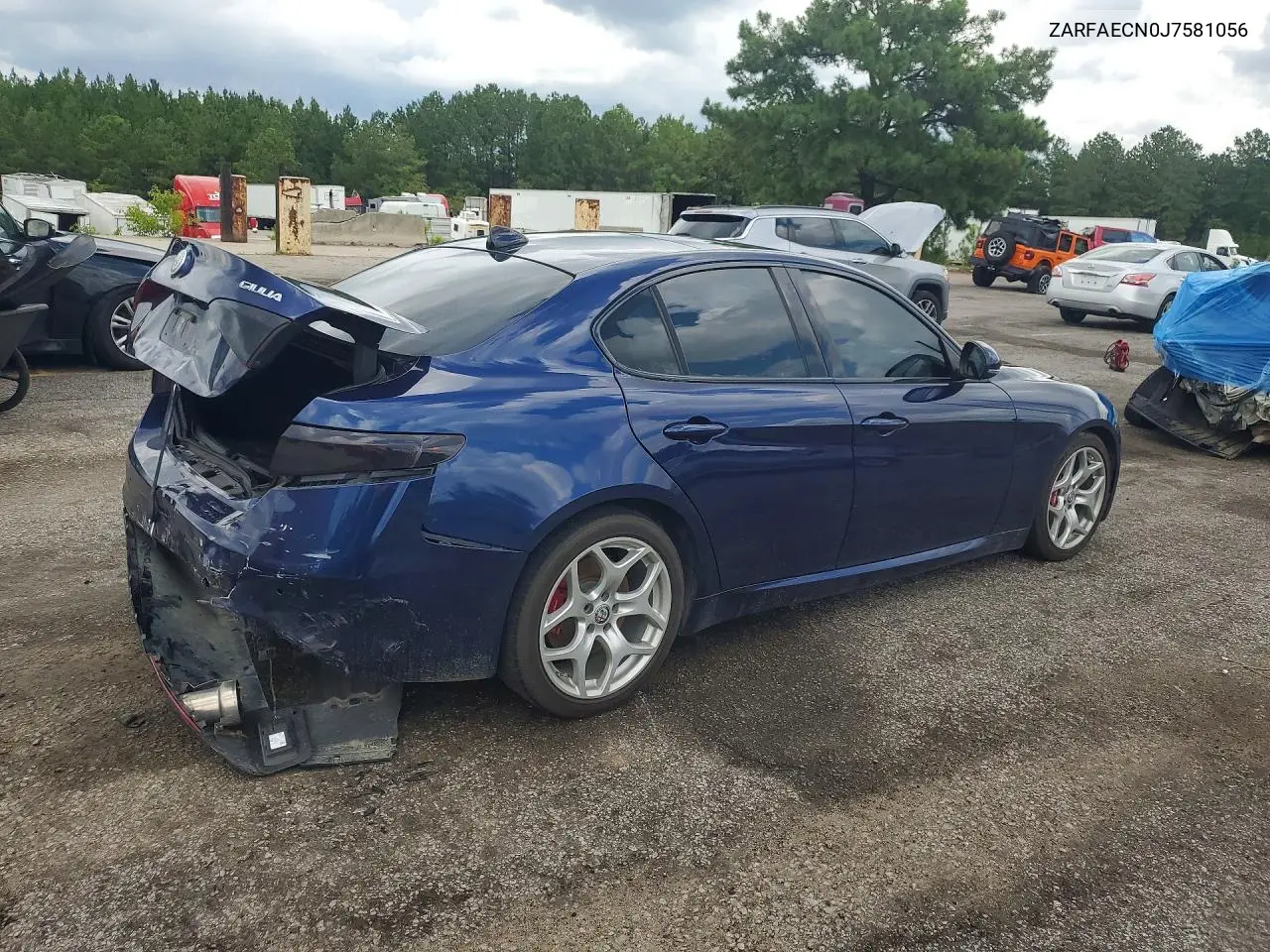2018 Alfa Romeo Giulia Ti VIN: ZARFAECN0J7581056 Lot: 61104636