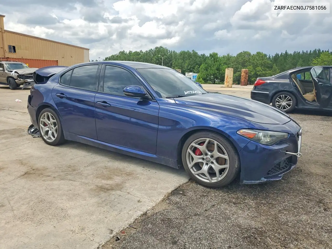 2018 Alfa Romeo Giulia Ti VIN: ZARFAECN0J7581056 Lot: 61104636
