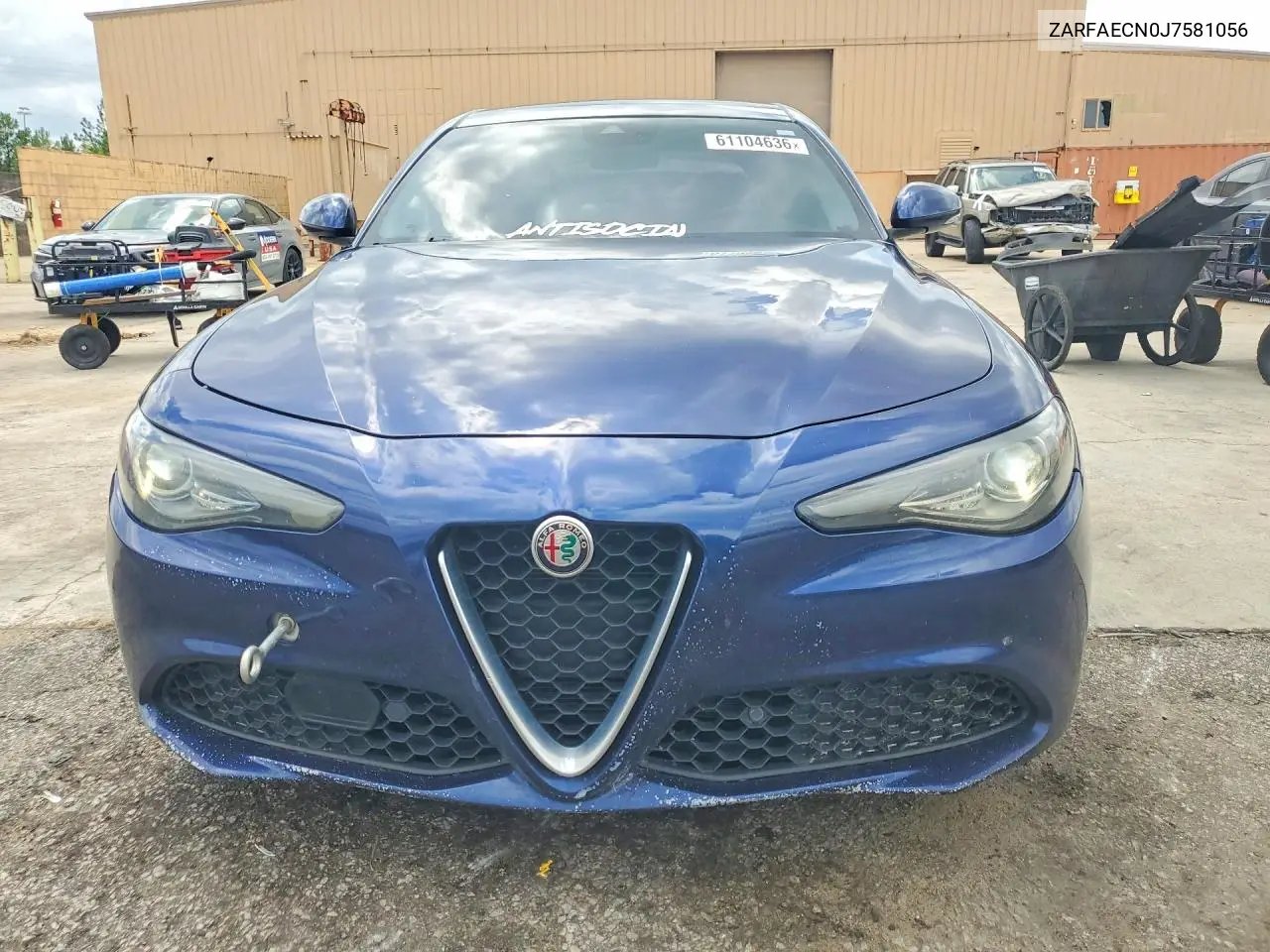 2018 Alfa Romeo Giulia Ti VIN: ZARFAECN0J7581056 Lot: 61104636