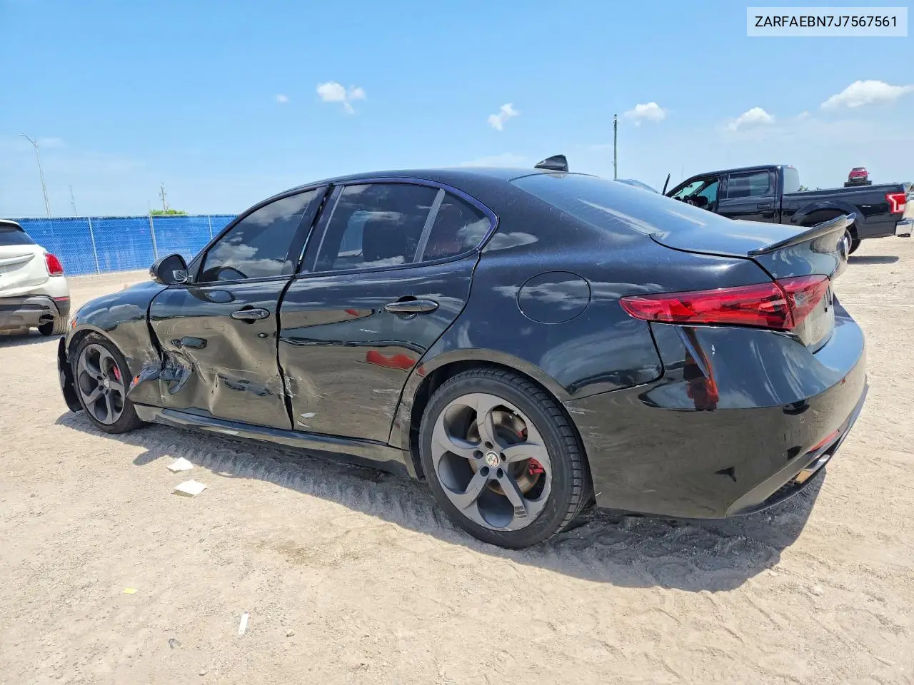 2018 Alfa Romeo Giulia VIN: ZARFAEBN7J7567561 Lot: 61330176
