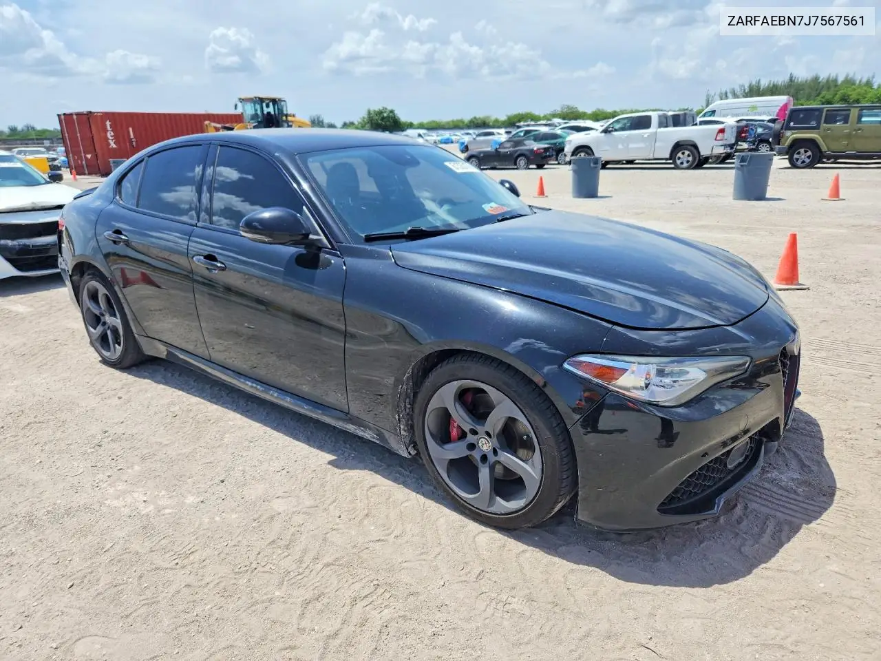 2018 Alfa Romeo Giulia VIN: ZARFAEBN7J7567561 Lot: 61330176