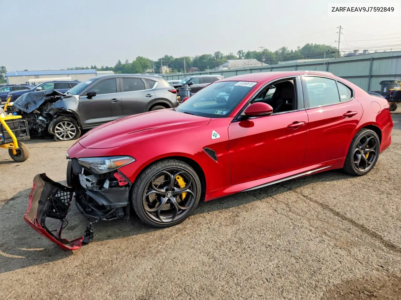 2018 Alfa Romeo Giulia Quadrifoglio VIN: ZARFAEAV9J7592849 Lot: 61569616