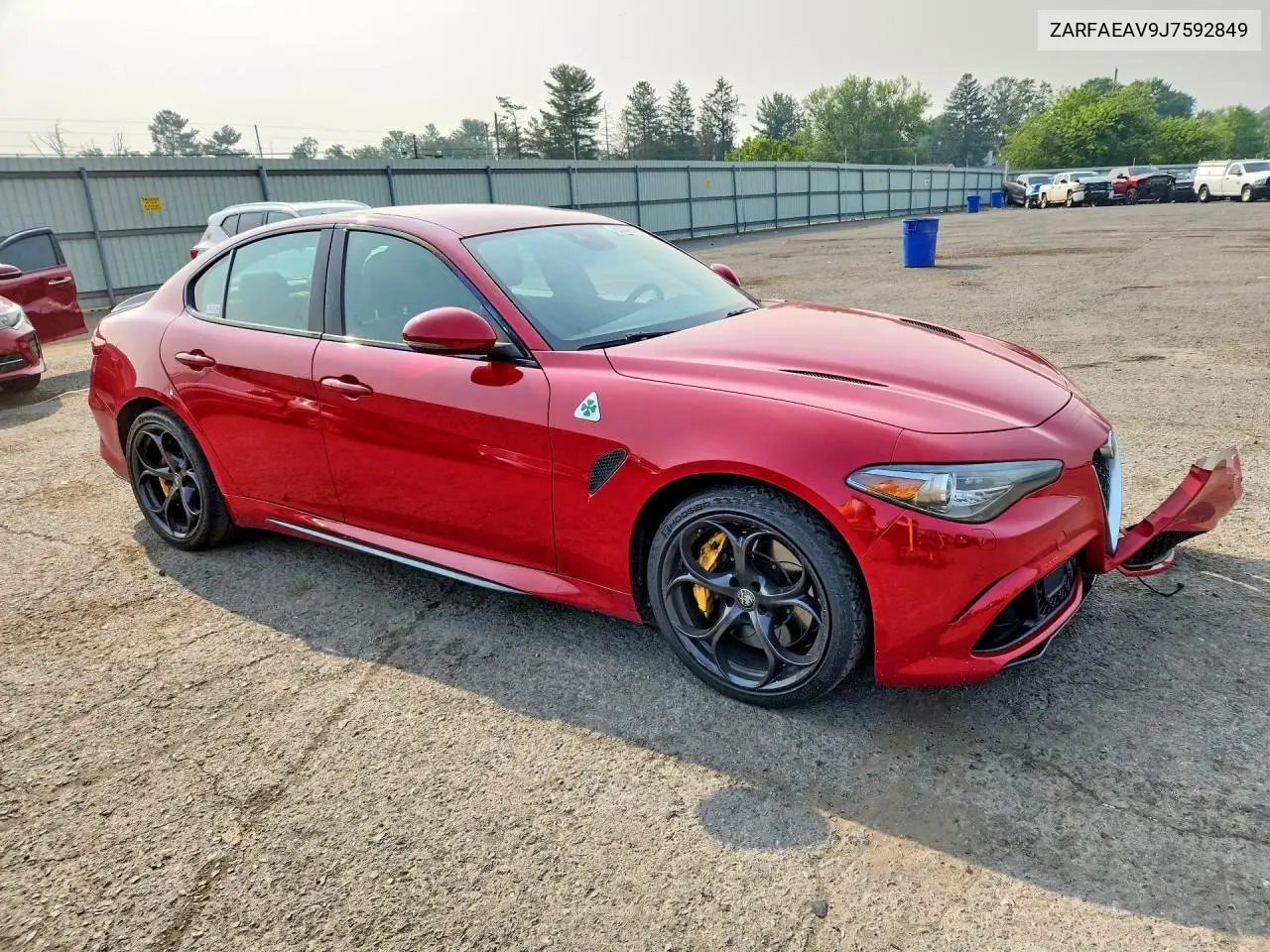2018 Alfa Romeo Giulia Quadrifoglio VIN: ZARFAEAV9J7592849 Lot: 61569616