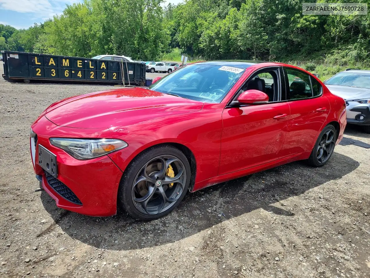 2018 Alfa Romeo Giulia Ti Q4 VIN: ZARFAEEN6J7590728 Lot: 62209286