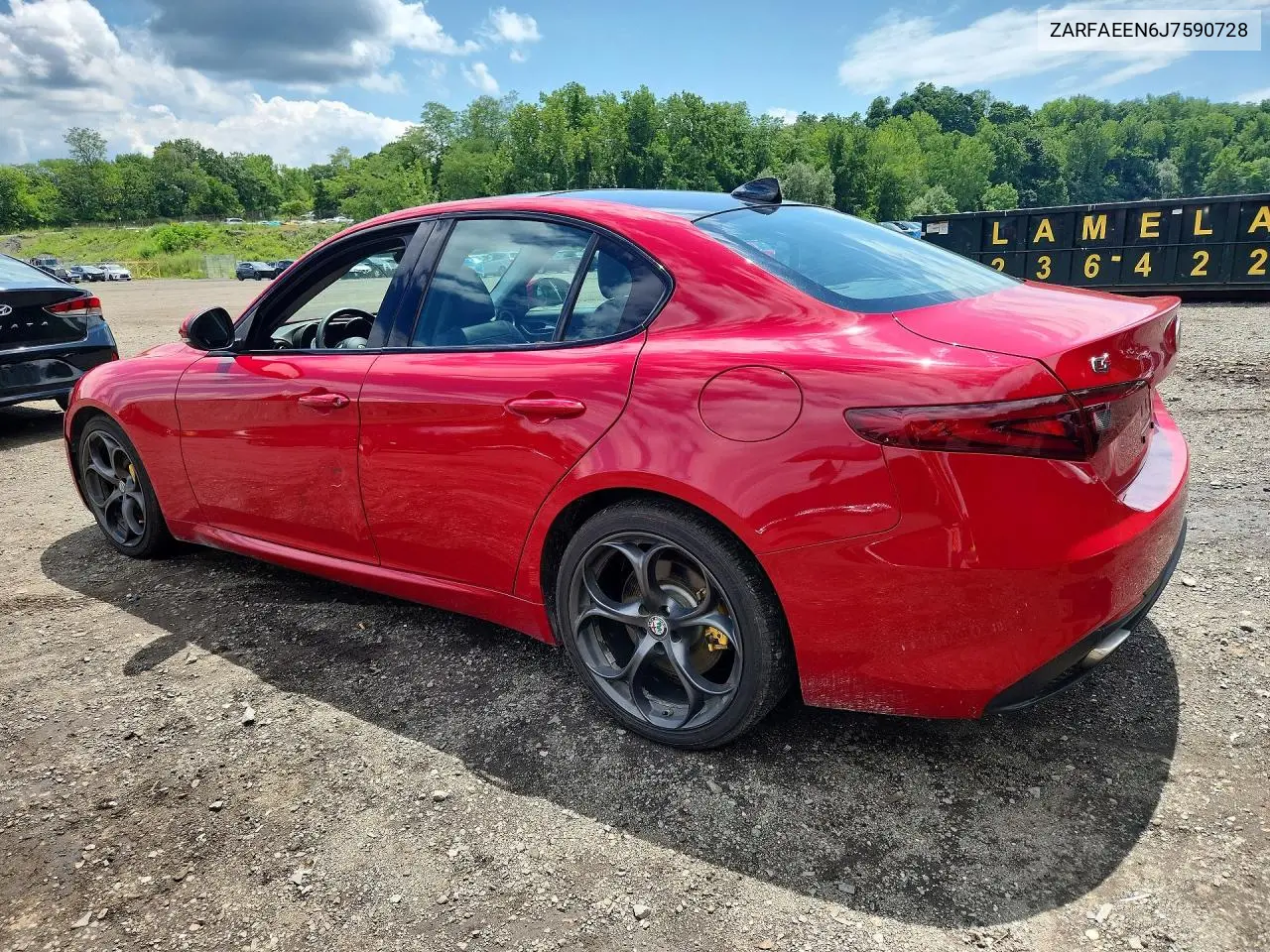 2018 Alfa Romeo Giulia Ti Q4 VIN: ZARFAEEN6J7590728 Lot: 62209286