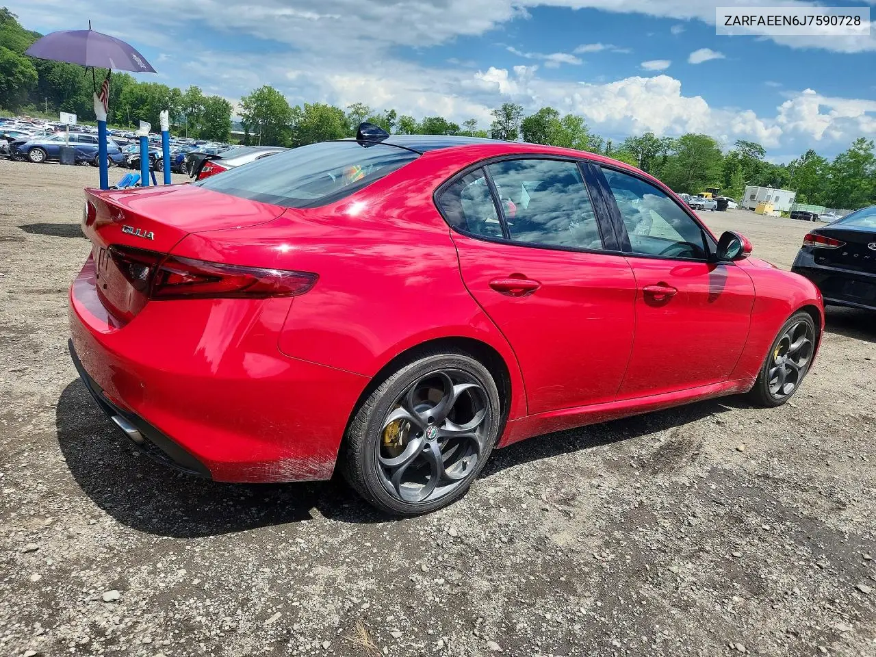 2018 Alfa Romeo Giulia Ti Q4 VIN: ZARFAEEN6J7590728 Lot: 62209286