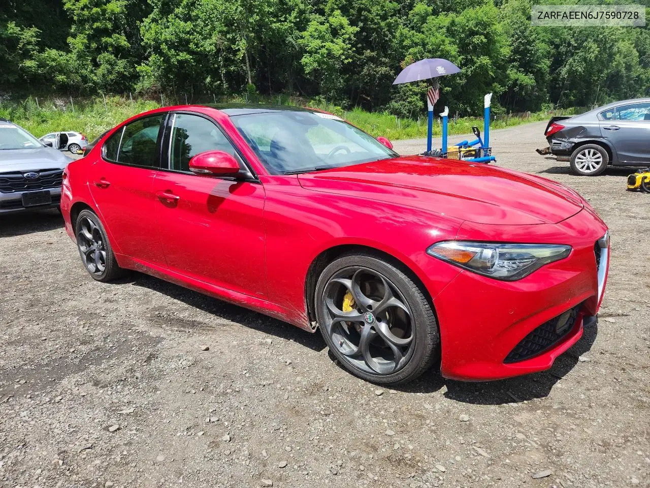 2018 Alfa Romeo Giulia Ti Q4 VIN: ZARFAEEN6J7590728 Lot: 62209286