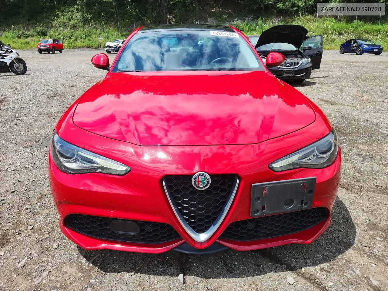 2018 Alfa Romeo Giulia Ti Q4 VIN: ZARFAEEN6J7590728 Lot: 62209286