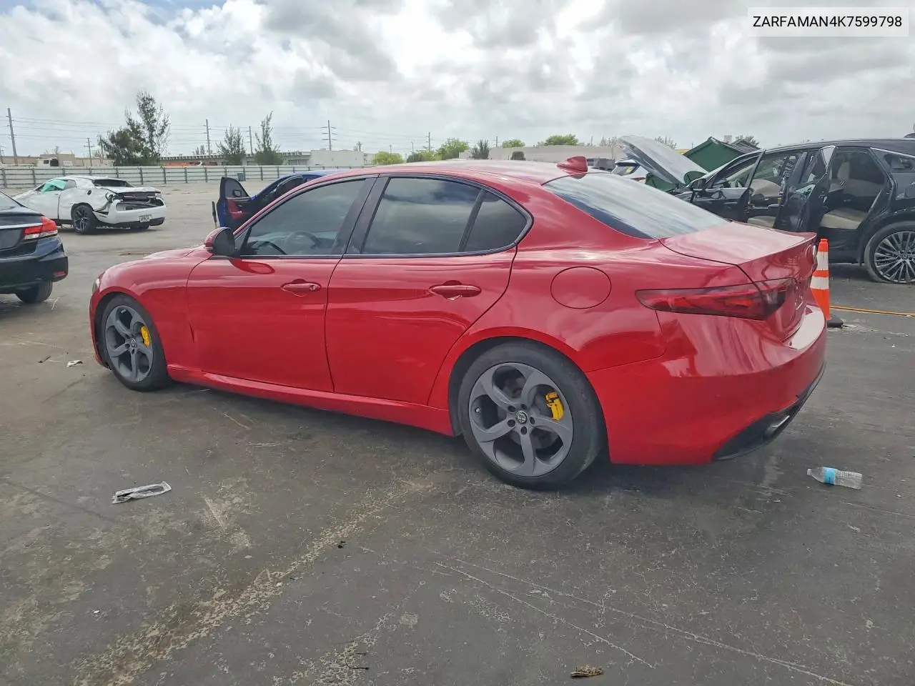 2019 Alfa Romeo Giulia VIN: ZARFAMAN4K7599798 Lot: 48739696