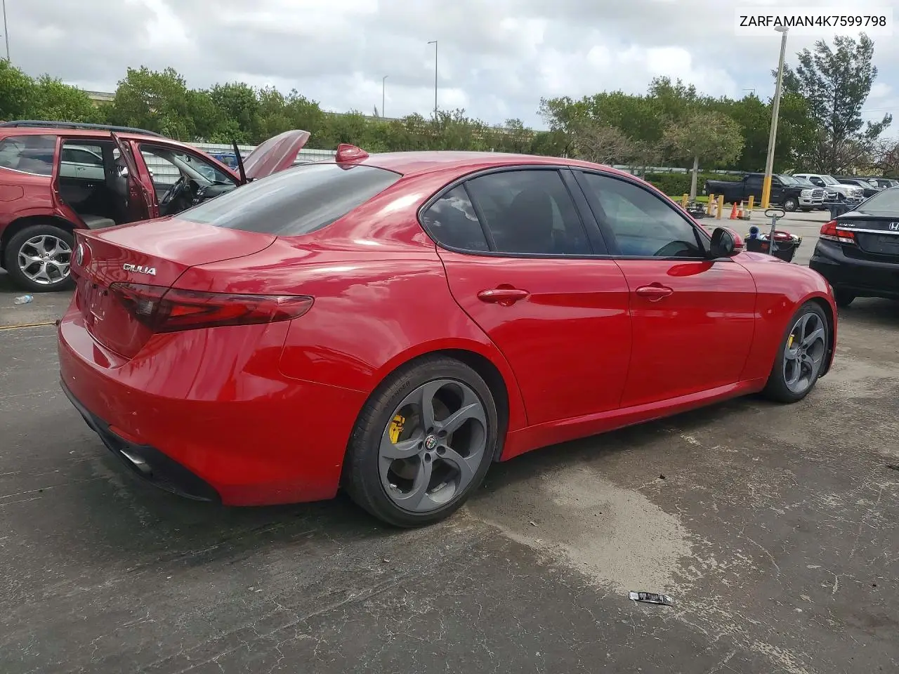 2019 Alfa Romeo Giulia VIN: ZARFAMAN4K7599798 Lot: 48739696