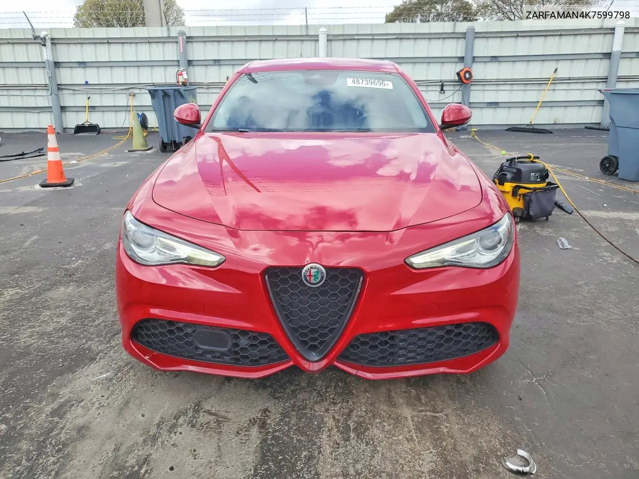 2019 Alfa Romeo Giulia VIN: ZARFAMAN4K7599798 Lot: 48739696