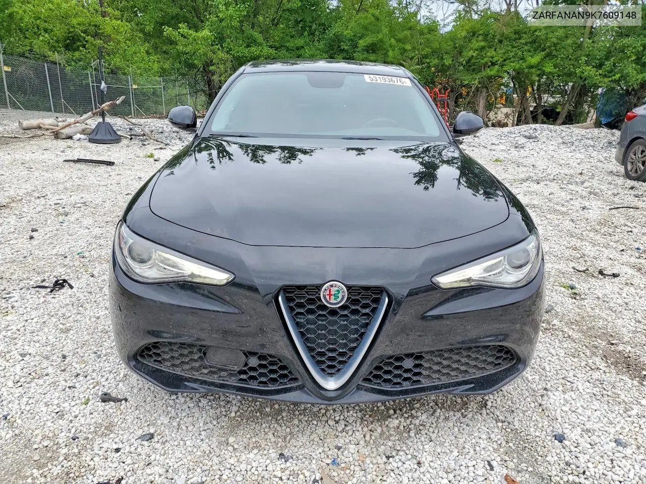 2019 Alfa Romeo Giulia VIN: ZARFANAN9K7609148 Lot: 53193676