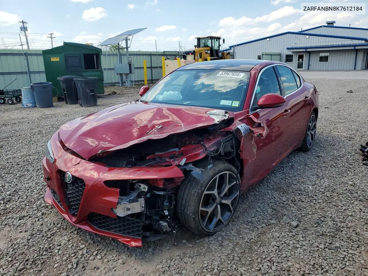 2019 Alfa Romeo Giulia Ti VIN: ZARFANBN8K7612184 Lot: 53967656