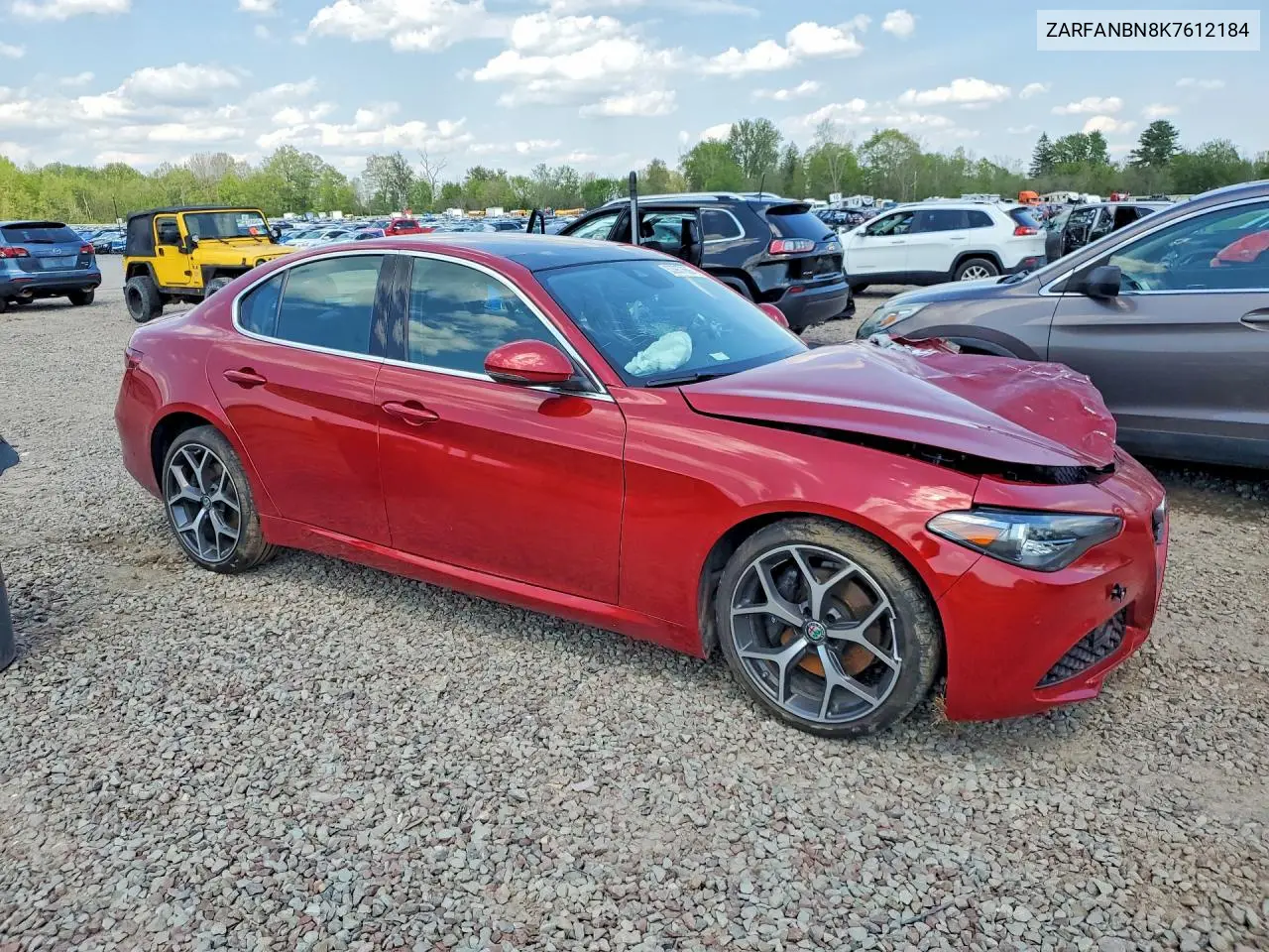 2019 Alfa Romeo Giulia Ti VIN: ZARFANBN8K7612184 Lot: 53967656