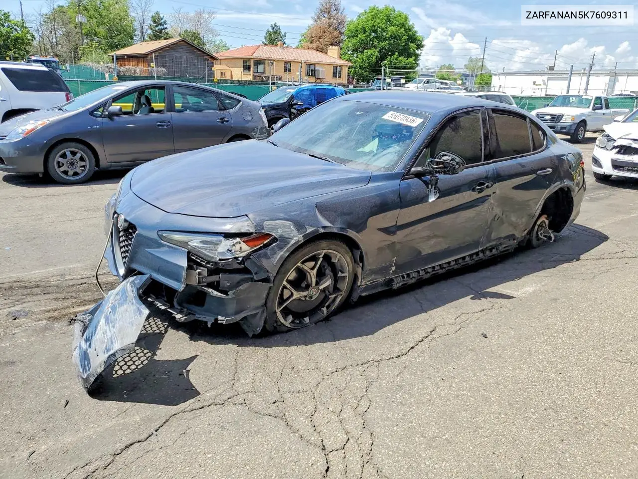 2019 Alfa Romeo Giulia VIN: ZARFANAN5K7609311 Lot: 55078936