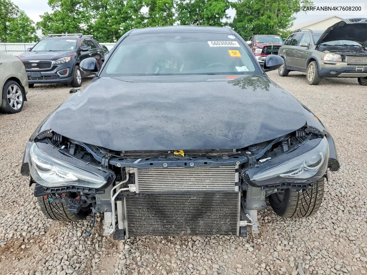 2019 Alfa Romeo Giulia Ti VIN: ZARFANBN4K7608200 Lot: 56030686