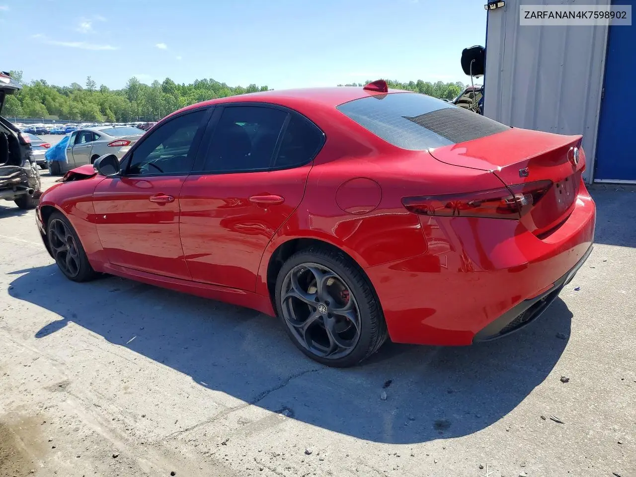 2019 Alfa Romeo Giulia VIN: ZARFANAN4K7598902 Lot: 56348426