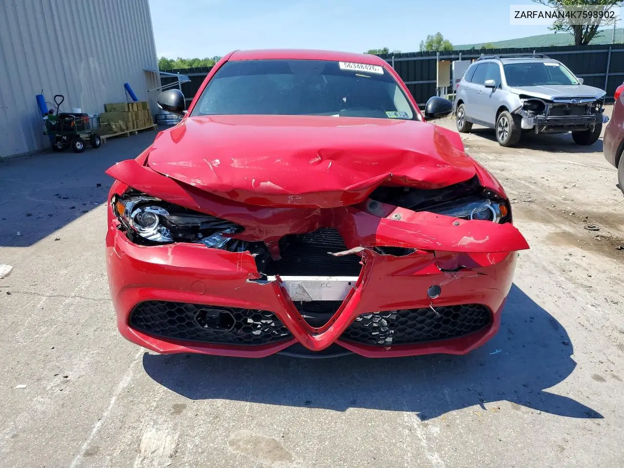 2019 Alfa Romeo Giulia VIN: ZARFANAN4K7598902 Lot: 56348426