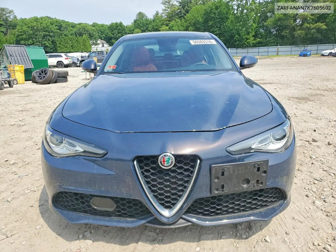 2019 Alfa Romeo Giulia VIN: ZARFANAN7K7605602 Lot: 56503516