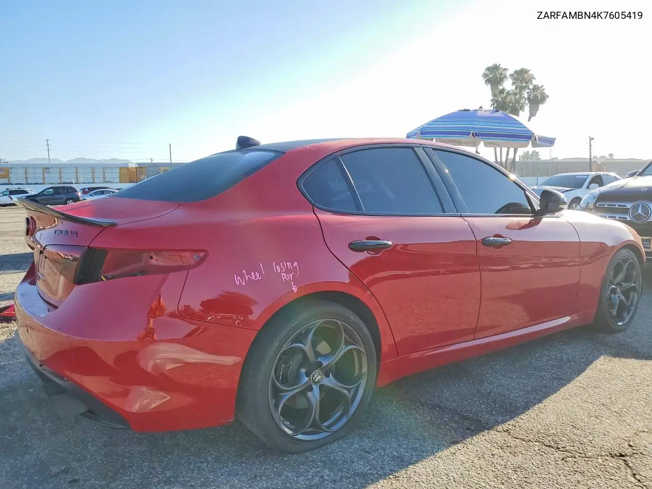 2019 Alfa Romeo Giulia Ti VIN: ZARFAMBN4K7605419 Lot: 57054286