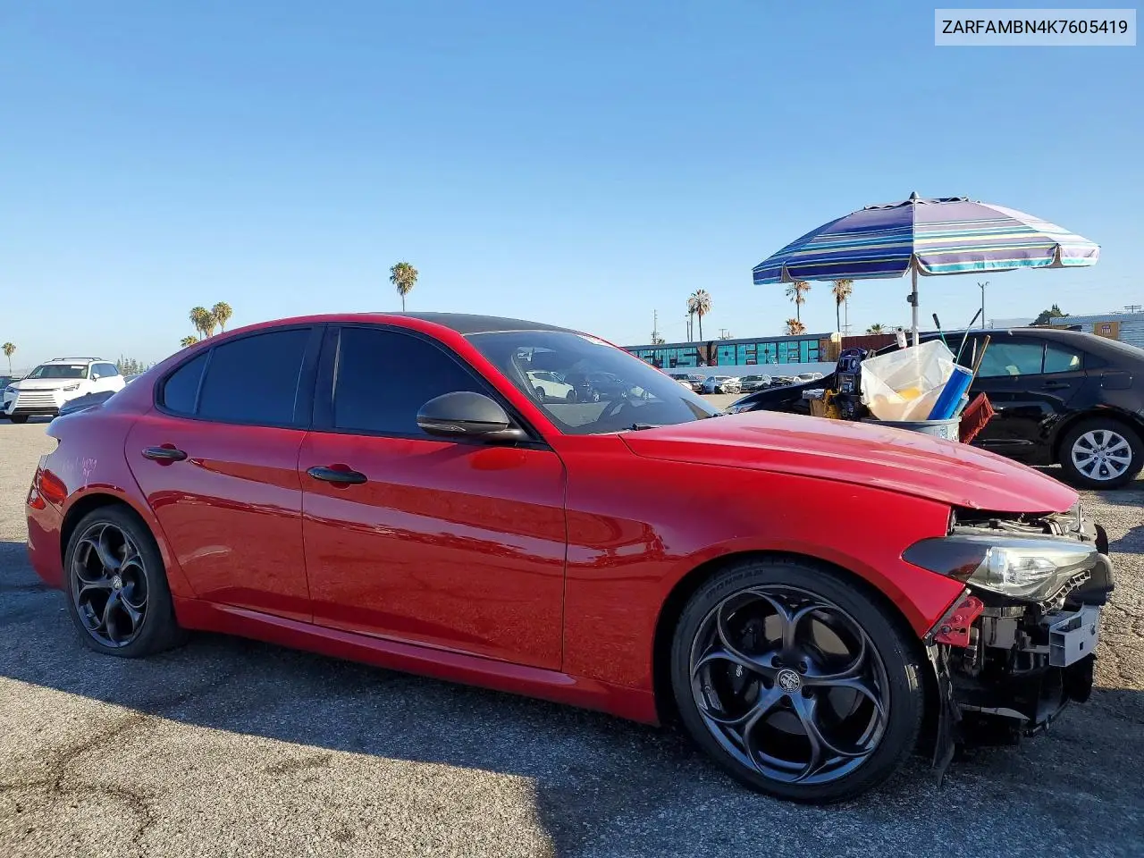 2019 Alfa Romeo Giulia Ti VIN: ZARFAMBN4K7605419 Lot: 57054286