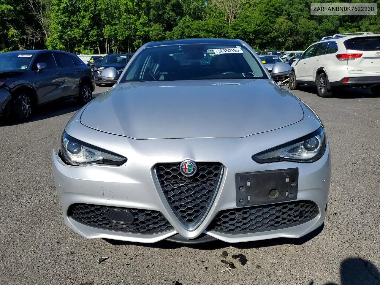 2019 Alfa Romeo Giulia Ti VIN: ZARFANBN0K7622238 Lot: 58360106
