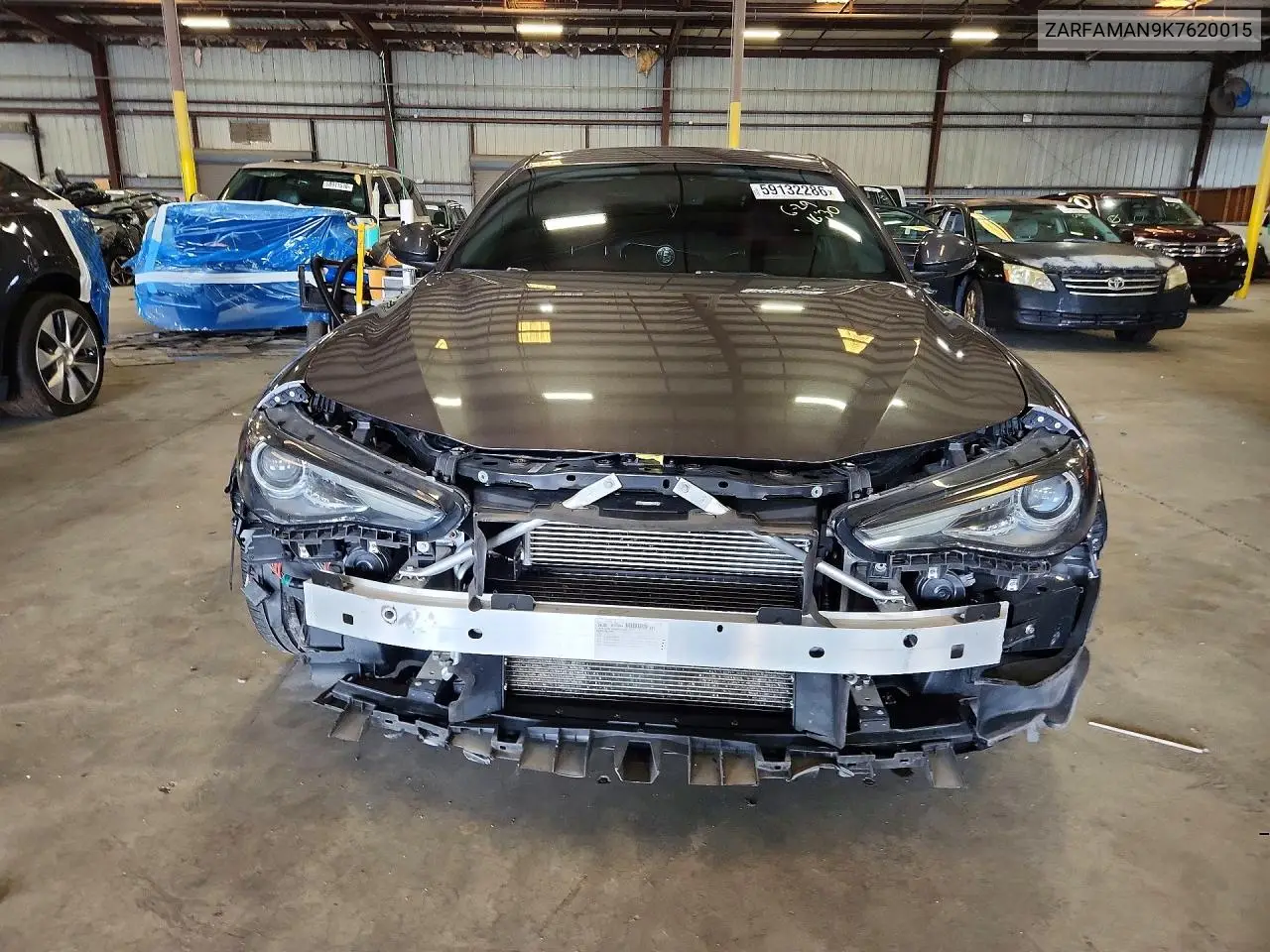 2019 Alfa Romeo Giulia VIN: ZARFAMAN9K7620015 Lot: 59132286