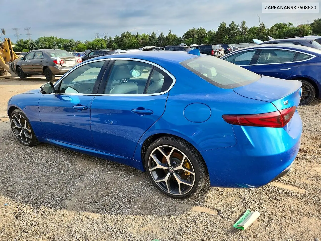 2019 Alfa Romeo Giulia VIN: ZARFANAN9K7608520 Lot: 59357486