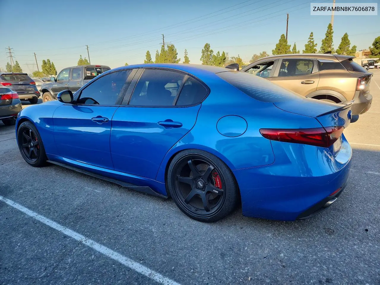2019 Alfa Romeo Giulia Ti VIN: ZARFAMBN8K7606878 Lot: 59902916