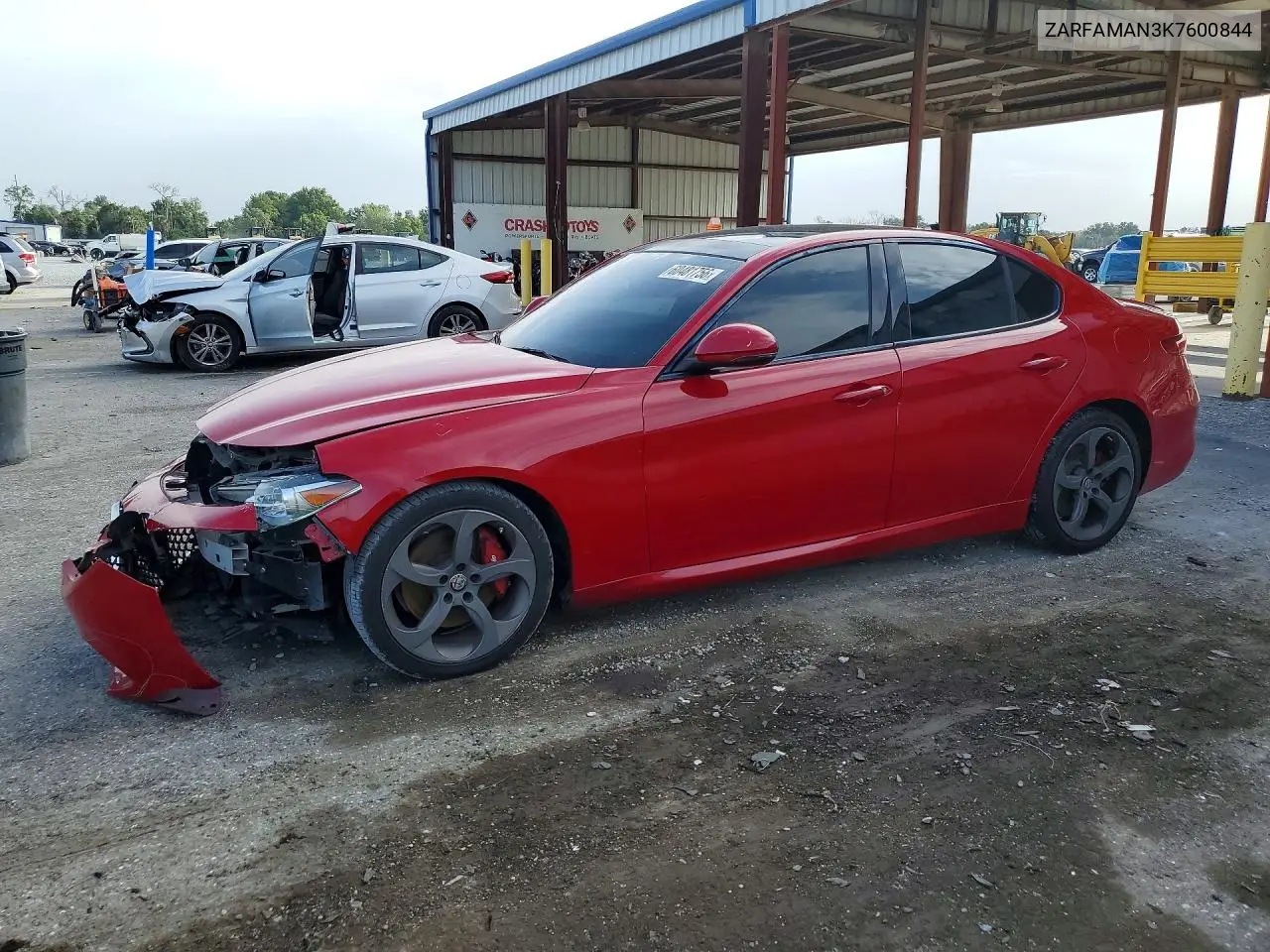 2019 Alfa Romeo Giulia VIN: ZARFAMAN3K7600844 Lot: 60481756