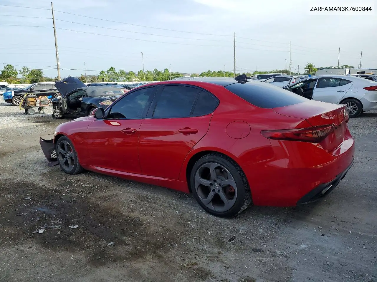 2019 Alfa Romeo Giulia VIN: ZARFAMAN3K7600844 Lot: 60481756
