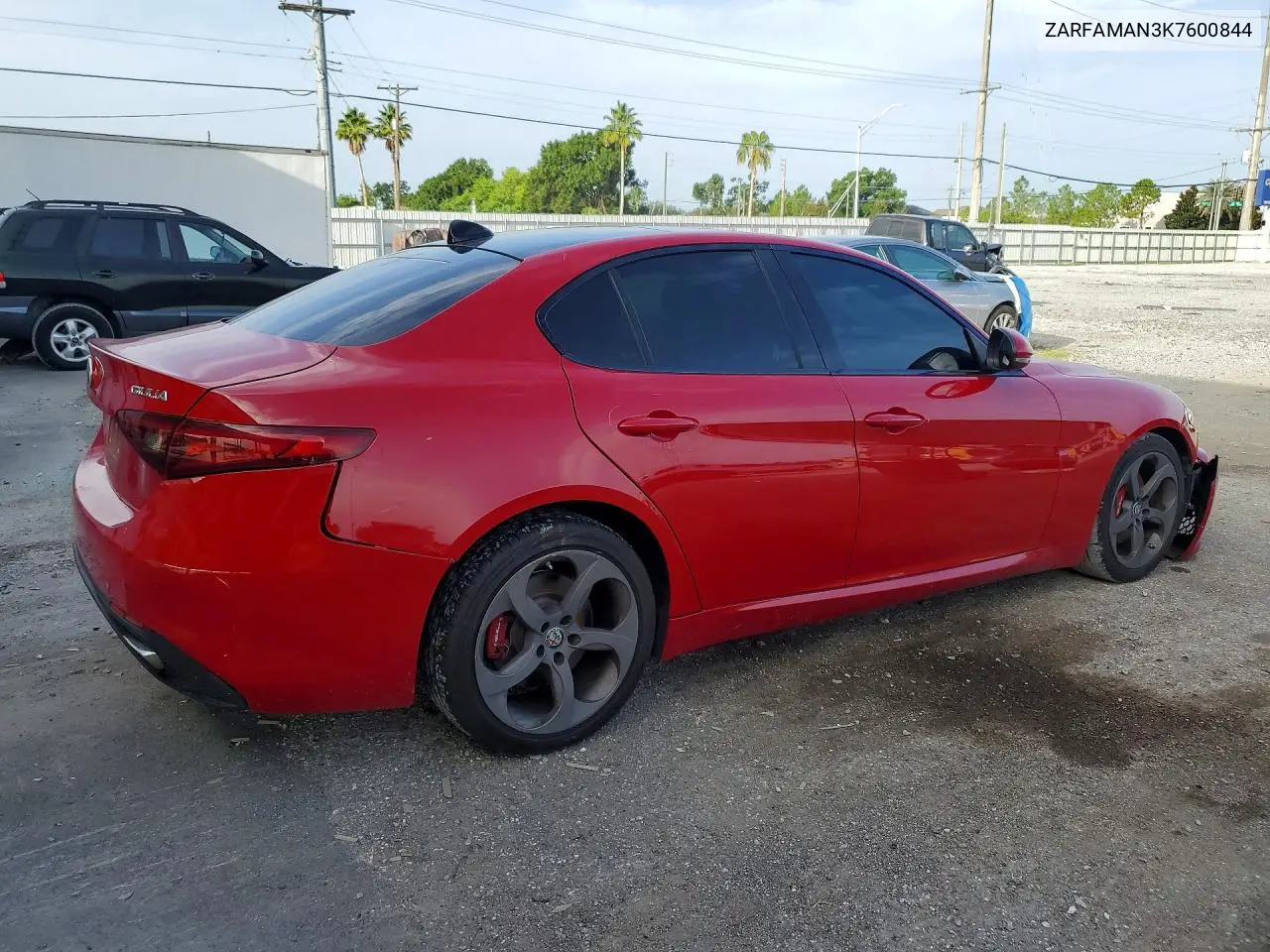 2019 Alfa Romeo Giulia VIN: ZARFAMAN3K7600844 Lot: 60481756