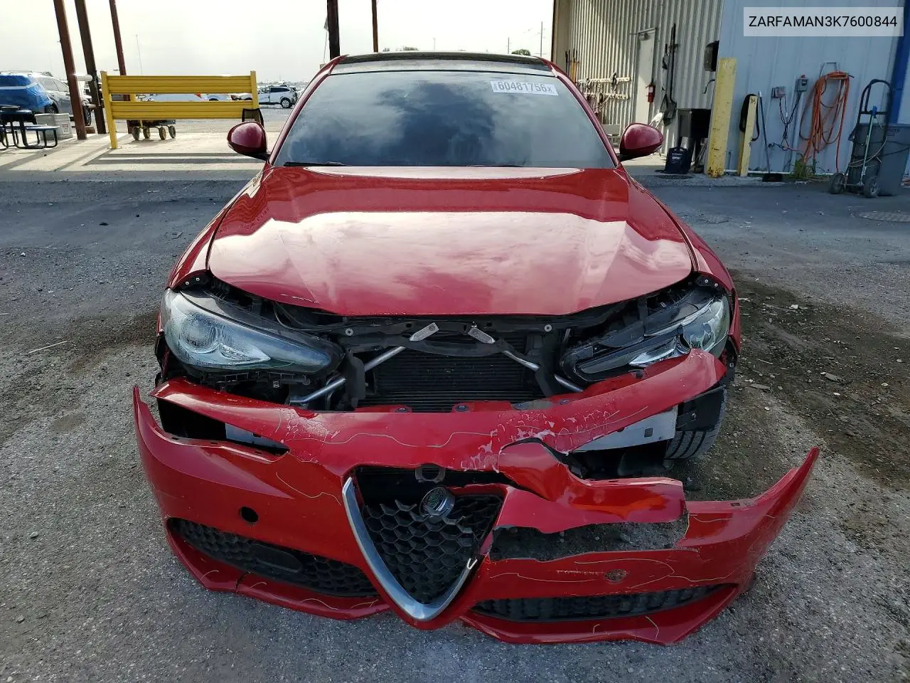 2019 Alfa Romeo Giulia VIN: ZARFAMAN3K7600844 Lot: 60481756