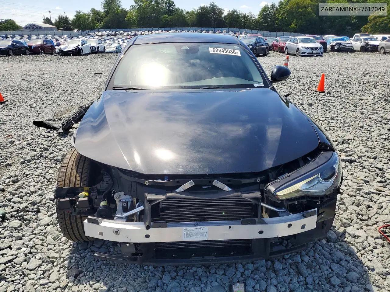 2019 Alfa Romeo Giulia Ti VIN: ZARFAMBNXK7612049 Lot: 60645036