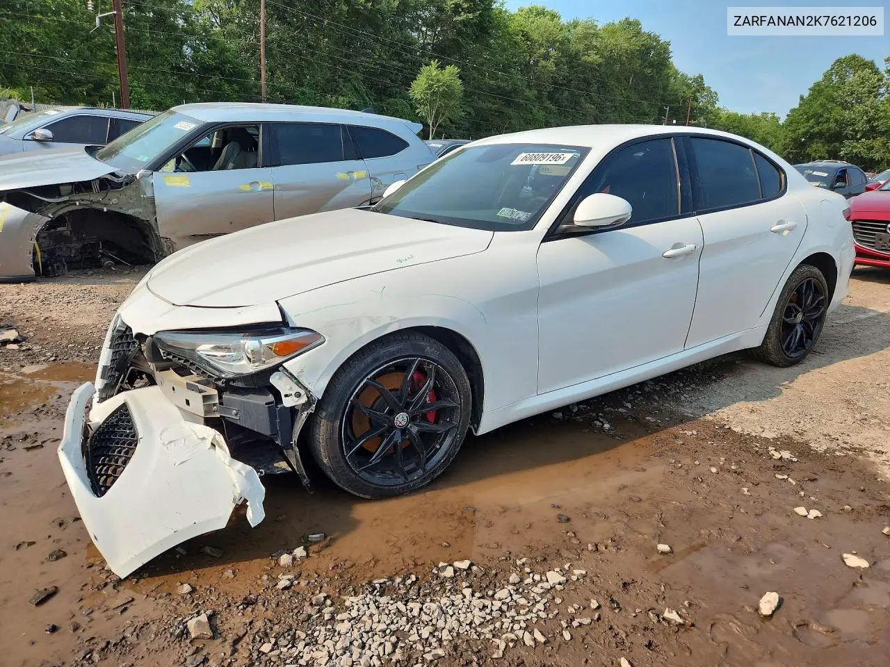 2019 Alfa Romeo Giulia VIN: ZARFANAN2K7621206 Lot: 60809196