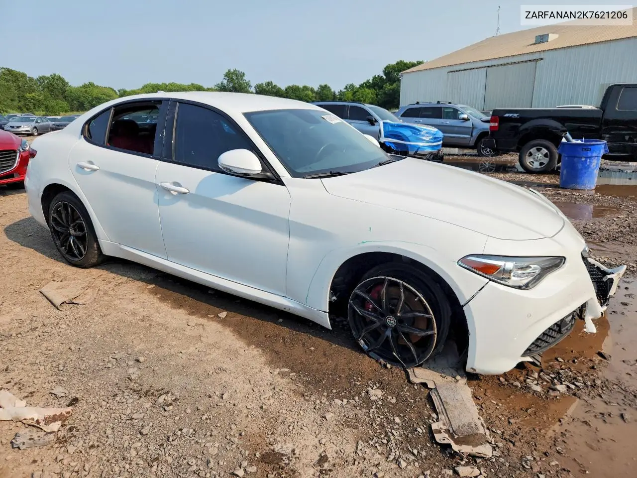 2019 Alfa Romeo Giulia VIN: ZARFANAN2K7621206 Lot: 60809196
