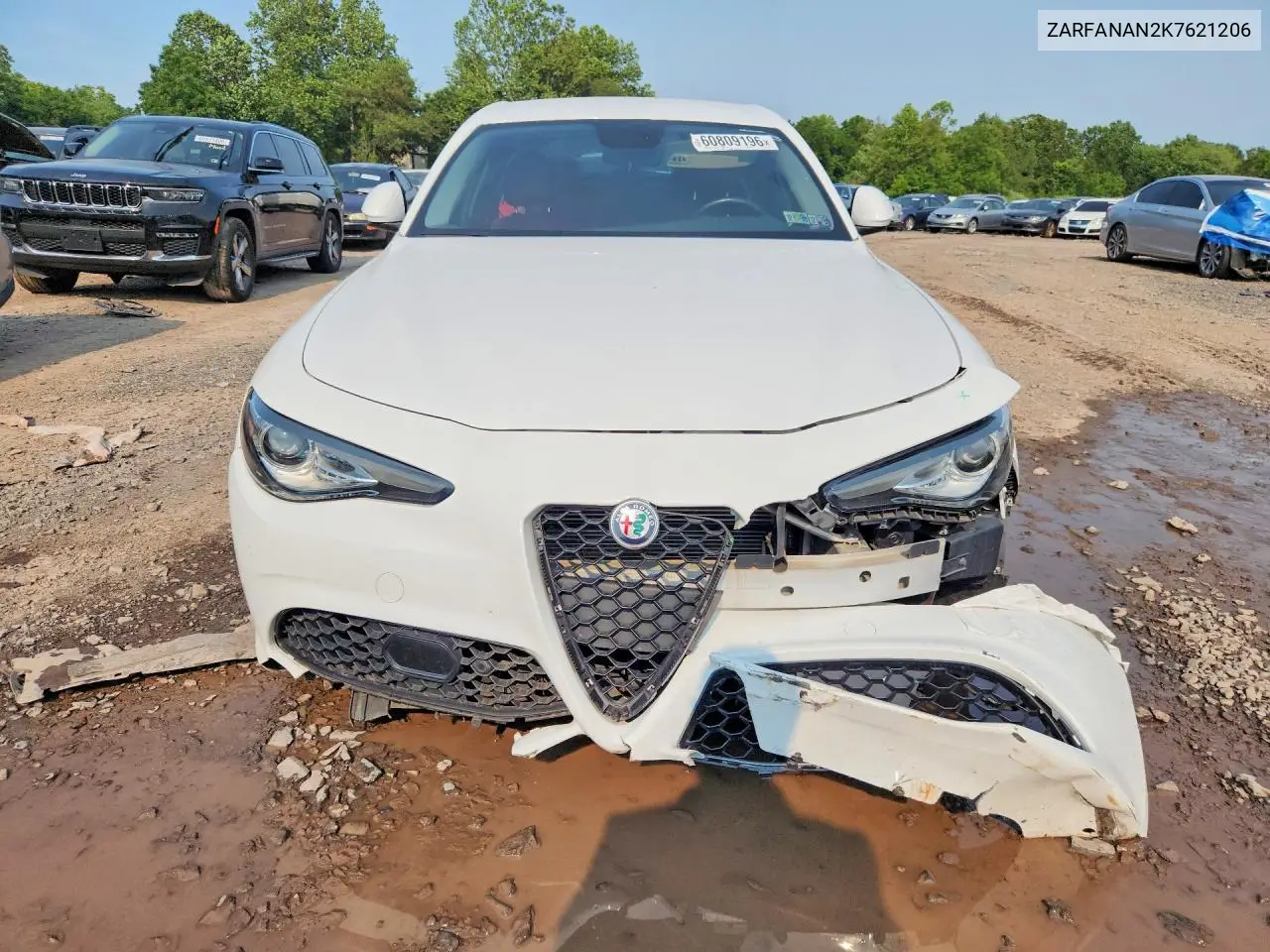 2019 Alfa Romeo Giulia VIN: ZARFANAN2K7621206 Lot: 60809196