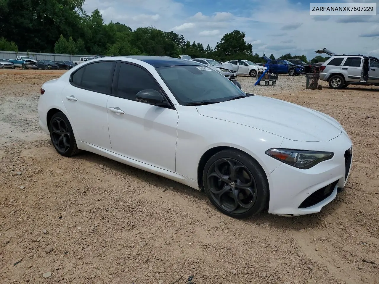 2019 Alfa Romeo Giulia VIN: ZARFANANXK7607229 Lot: 61709186